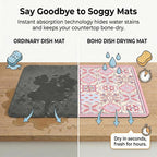 Boho Dish Drying Mat for Kitchen Counter - Image 4