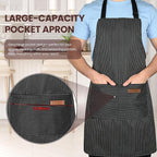 Serrenf 2 Pack Apron, Cooking Kitchen Aprons, Adjustable Bib Apron - Image 2