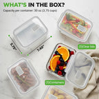NutriChef 10 Piece Glass Food Storage Containers - Image 6