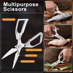 3PCS Heavy Duty Kitchen Scissors Set All Purpose - Image 4