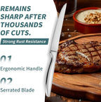 Steak Knife Set of 8, Serrated Steak Knife, Kitchen Steak Knives, Steak Knives - Image 2