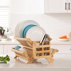 HBlife Bamboo Dish Drying Rack - Image 3