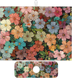 Colorful Wildflowers Dish Drying Mat by Unknown