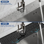 24" Splash Guard Plus Size Silicone Sink Faucet Drying Mat Handle Drip Catcher - Image 7