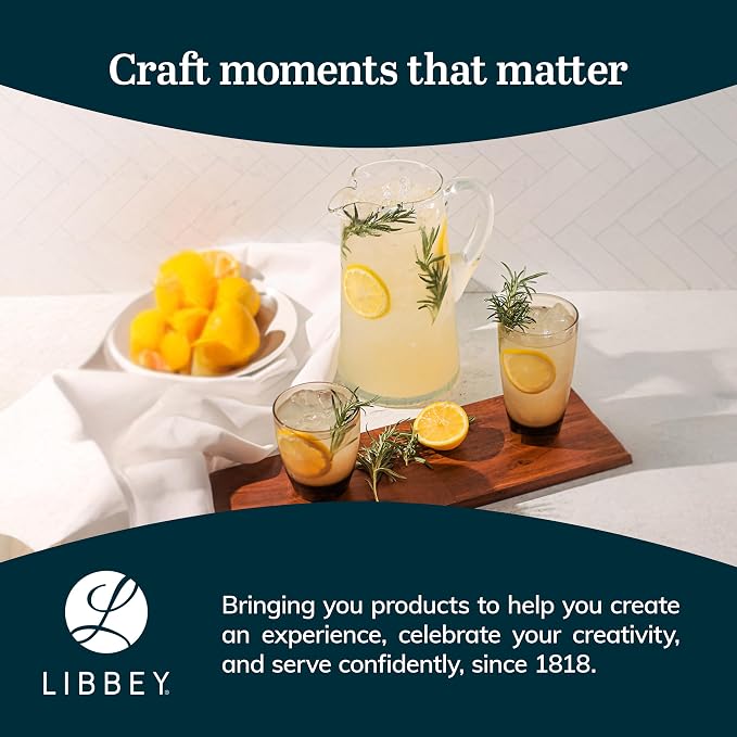 Libbey Impressions Large Glass Pitcher, 80 Oz, Tall Cocktail Pitcher, Modern - Image 7