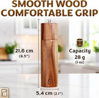 Premium Wooden Salt and Pepper Grinder Set - 28 g / 1 oz each - Image 5