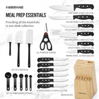Farberware 22-Piece Never Needs Sharpening Triple Rivet High-Carbon Stainless - Image 2