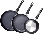 Amazon Basics Ceramic Non-Stick 3-Piece Frying Pan Set, 8 Inch, 10 Inch & 12 by AmazonBasics