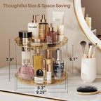 LAMU 2 Tier Lazy Susan Turntable Organizer 9.25'' Rotating Spice Rack - Image 4