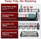 2 Tier Black Dish Drainer Drying Rack - Image 7