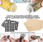 Antimbee 40-Pack 3.5 OZ Glass Spice Jars - Image 3