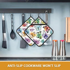 Butterfly Color Pot Holder Set of 2, Heat Resistant Potholders Oven Hot Pads - Image 6