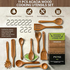 Wooden Utensil Set 11 Pcs - Image 2