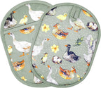 Pot Holders Set of 2 with Transparent Clear Silicone Shell and Nice Duck Flower - Image 8