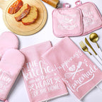 Sratte 6 Pcs Kitchen Decor Accessories Set Farmhouse Towels Pot Holders Oven - Image 2