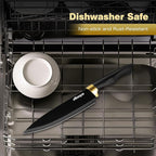 Knife Set With Block, Dishwasher Safe Kitchen Knife Set With Built-In Sharpener - Image 6