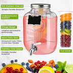 Lallisa 2 Pcs 2 Gallon Glass Drink Dispenser - Image 5