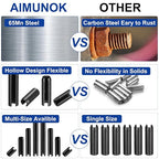 MECCANIXITY 25Pcs Slotted Split Roll Pins 1/2 Inch Dia. 3/5 Inch Length 65Mn - Image 4