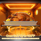 Ohtomber Stainless Steel Baking Sheet Pan Set, 3 Pack Cookie Sheets - Image 3
