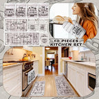 Fourluoo 10 Pcs Farmhouse Kitchen Decor and Accessories Set 4 Kitchen Towels 2 - Image 2