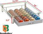 DecoBrothers Crystal Tempered Glass Vertuo Pod Holder Drawer, 28 Large or 56 - Image 3