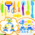Dough Play Tools for Kids, Rolling Pins, Safety Scissors, Plastic Knife - Image 4