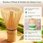 Matcha Whisk Set, Ceramic Matcha Set Includes Bowl & Holder, Bamboo Whisk - Image 5