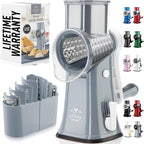 Zulay Kitchen Rotary Cheese Grater 5 Blade Cheese Shredder by ZulayKitchen