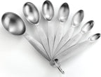 Spring Chef Stainless Steel Measuring Spoons Set of 7, Oval Metal Teaspoon & by SpringChef