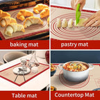 Silicone Baking Mat, Reusable Non-Stick Pastry Mat - Image 6