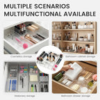 27 PCS Clear Plastic Drawer Organizer Set, 4 Sizes Acrylic Drawer Storage Trays - Image 6