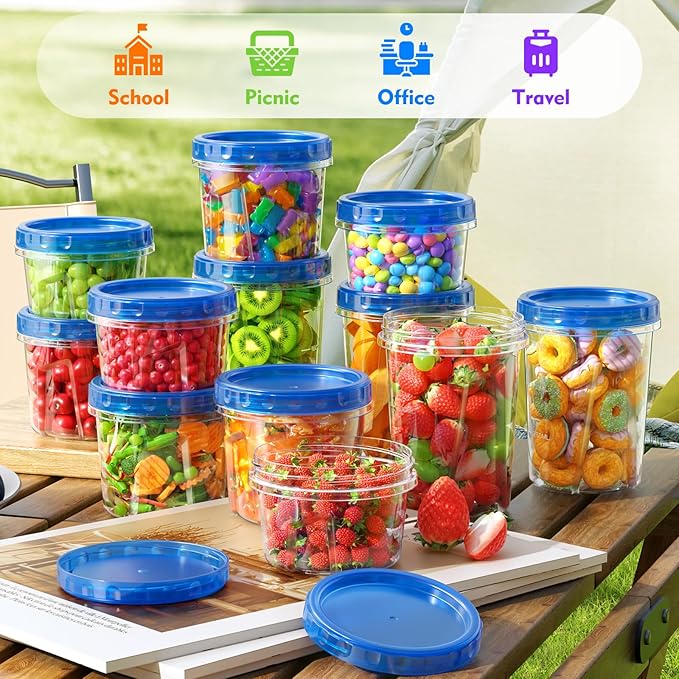 BiuLeon 12 Pack-24oz Freezer Storage Containers, Plastic Food Storage Containers - Image 7