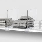 6 PCS Shelf Dividers for Closet Organization Acrylic Clear Closet Shelf Divider - Image 5