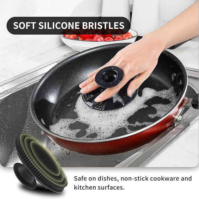 Silicone Sponge, BEAUTAIL Non-Scratch Scrub Sponges - Image 3