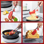 5-Pack Silicone Tongs for Cooking, Maywe Tanso 4PCS 13-Inch Kitchen Tongs - Image 2