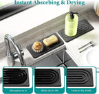 Water Absorbing Stone Tray for Sink, Quick Drying Diatomite Bathroom Tray - Image 3