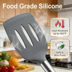 Vayvnt 4 PCS Cooking Utensils Set, Silicone Kitchen Spatula Set - Image 5
