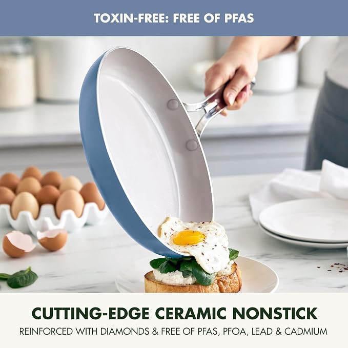 GreenPan Nova 10” Frying Pan Skillet and 4.37QT Sauté Pan - Image 3