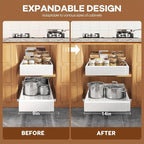 Seinloes 4 Pack Expandable Pull Out Cabinet Organizer 21" Deep - Image 4