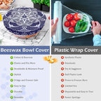 2 Large Reusable Beeswax Bowl Covers - Image 8