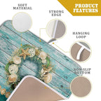 Hello Summer Dish Drying Mat for Kitchen Counter, Sea Shell Starfish Coastal - Image 4