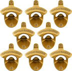 8 Packs Bulk Beer Opener Wall Mounted Vintage Gold Bottle Cap Opener by Wallmountedbottleopener