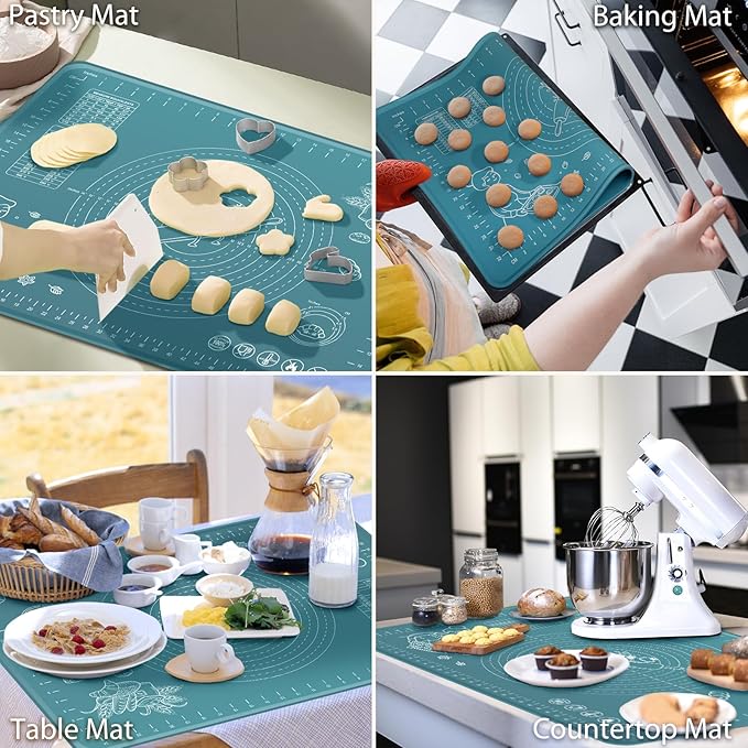 Silicone Pastry Mat 28" x 20" Extra Thick Non Stick Baking Mat - Image 6