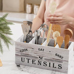 ZUJJAFY Utensil Holder for Kitchen Counter, Large Kitchen Utensil Holder for - Image 6