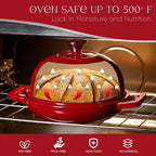 CAROTE Enameled Cast Iron Bread Dutch Oven, Round Bread Oven Pot - Image 3