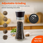 IMUSA Salt Shaker and Pepper Grinder Set – 2 Pack Glass Salt Shaker and Pepper - Image 4