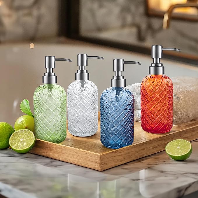 14 Oz Refillable Glass Soap Dispenser - Image 7