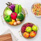 2PCS Gold Strainer for Kitchen, 3QT and 5QT, Stainless Steel Colander - Image 2