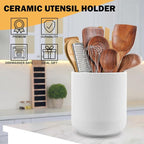 RedCall Kitchen Utensils Holder Large, Ceramic Utensil Organizer - Image 2