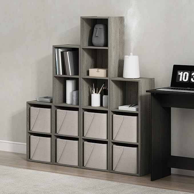Furinno PASIR Book Shelf, 4-Tier Modern Bookshelf, Open Shelves Bookcase 9 x 12 - Image 2
